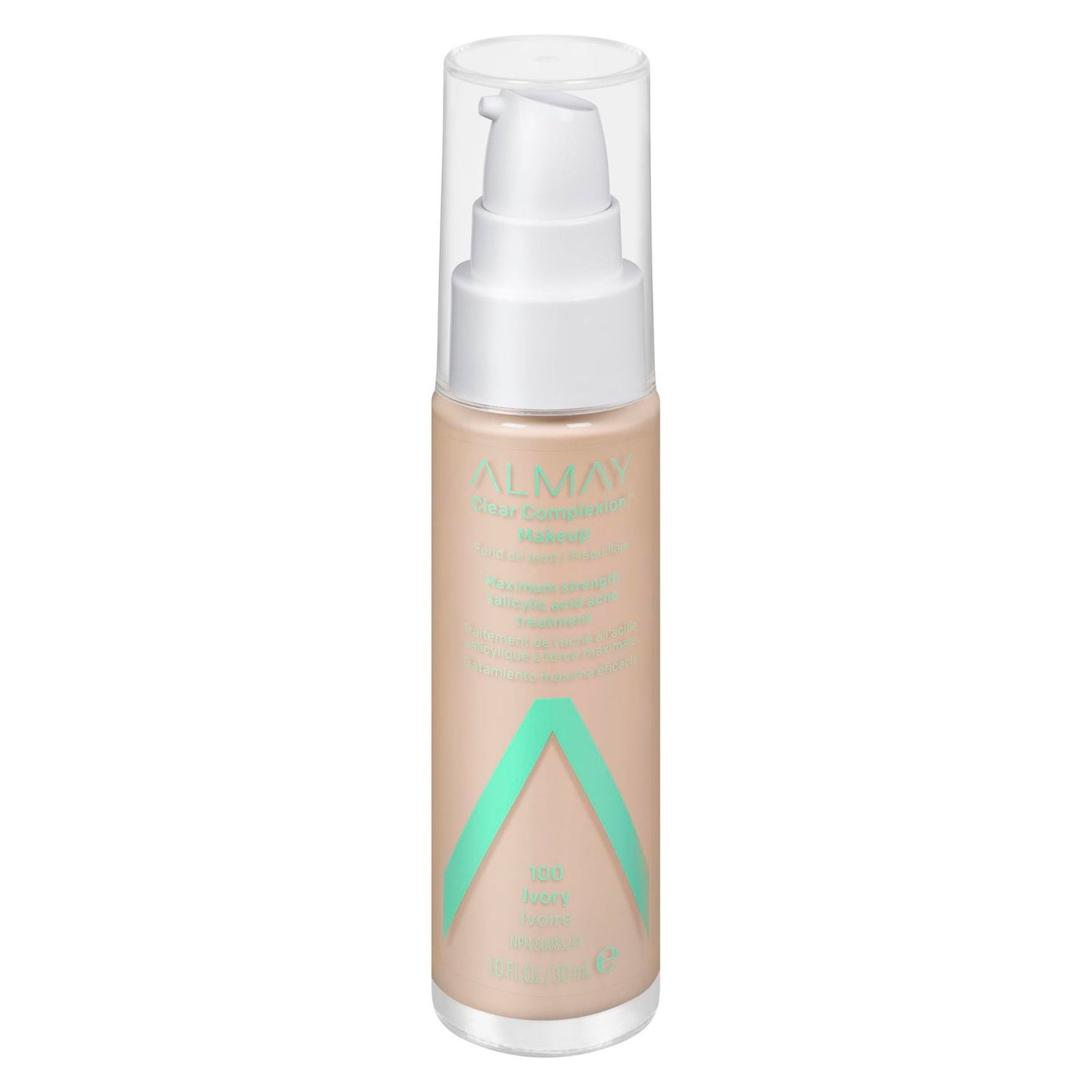 Almay, Clear Complexion, Salicylic Acid, Liquid Foundation, 100, Ivory, 30 ml