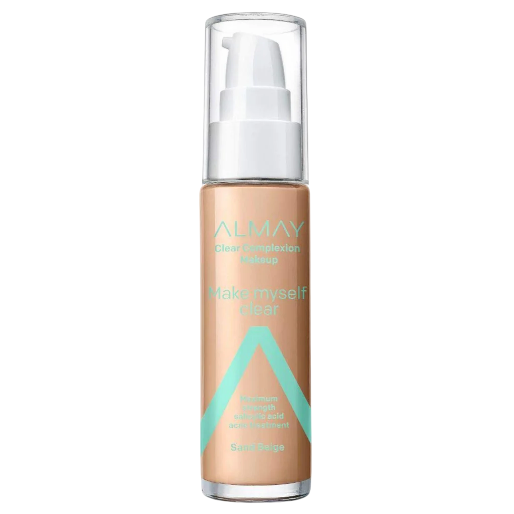 Almay, Clear Complexion, Salicylic Acid, Liquid Foundation, 600, Sand Beige, 30 ml