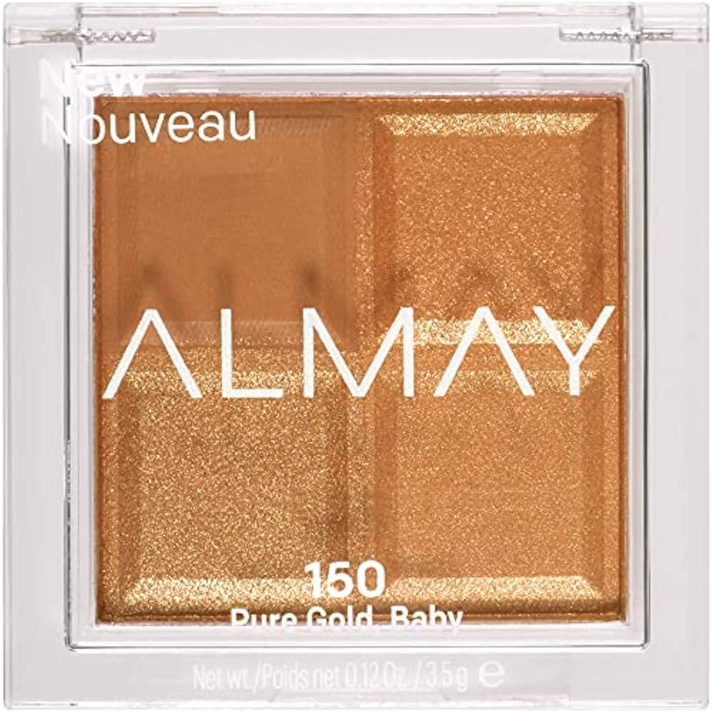 Almay, Shadow Quad, Eyeshadow Palette, 150, Pure Gold, 4 Shades, 3.5 g