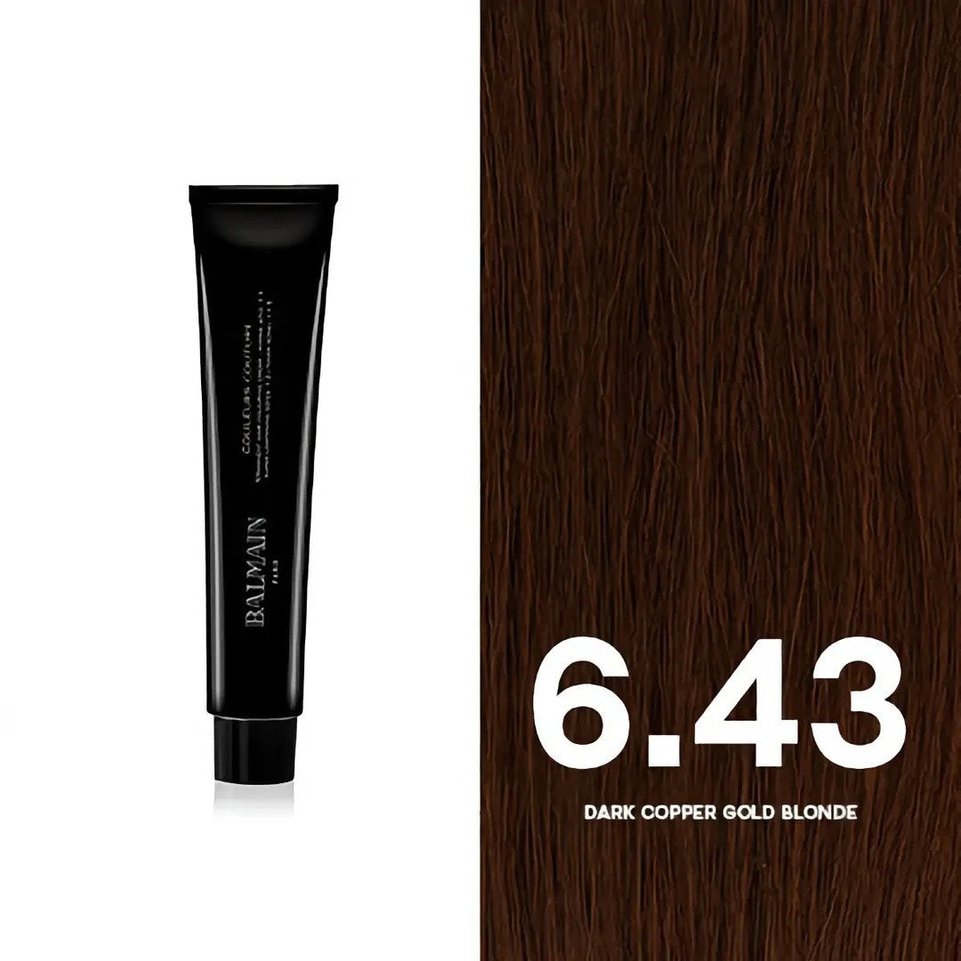 Balmain Professionnel, Couleurs Couture, Permanent Hair Dye, 6.43 Dark Copper Gold Blonde, 60 ml