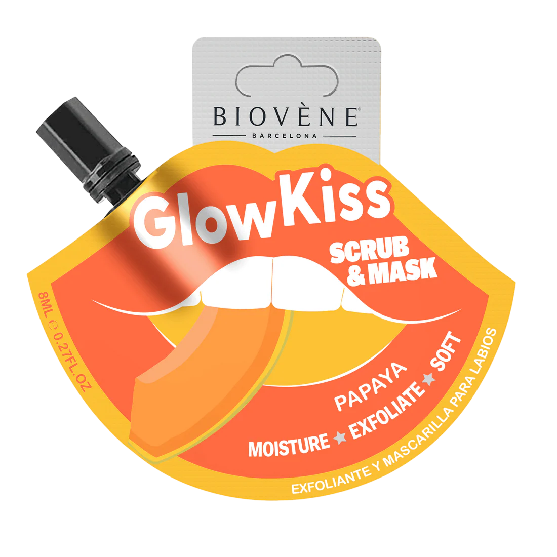 Biovene, Glow Kiss, Papaya, Lip Scrub, 8 ml *Tester