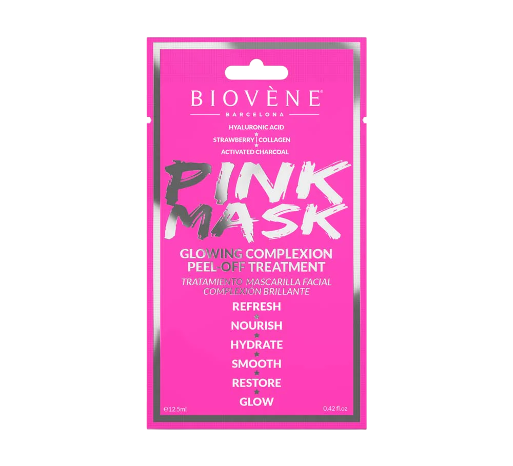 Biovene, Pink Mask, Glowing, Peel-Off Mask, For Face, 12.5 ml *Tester