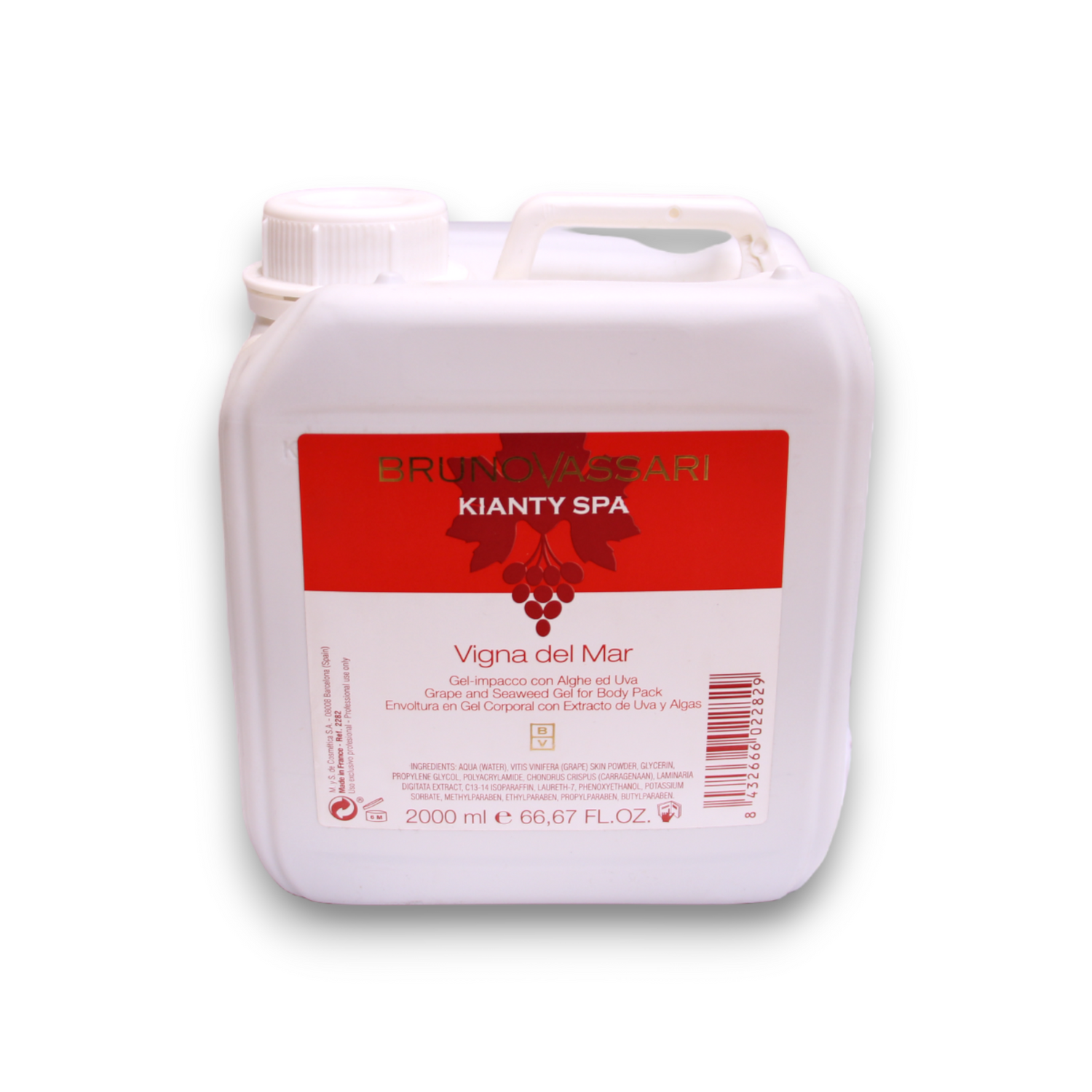 Bruno Vassari, Kianty SPA, Grape, Anti-Cellulite, Body Gel, 2000 ml