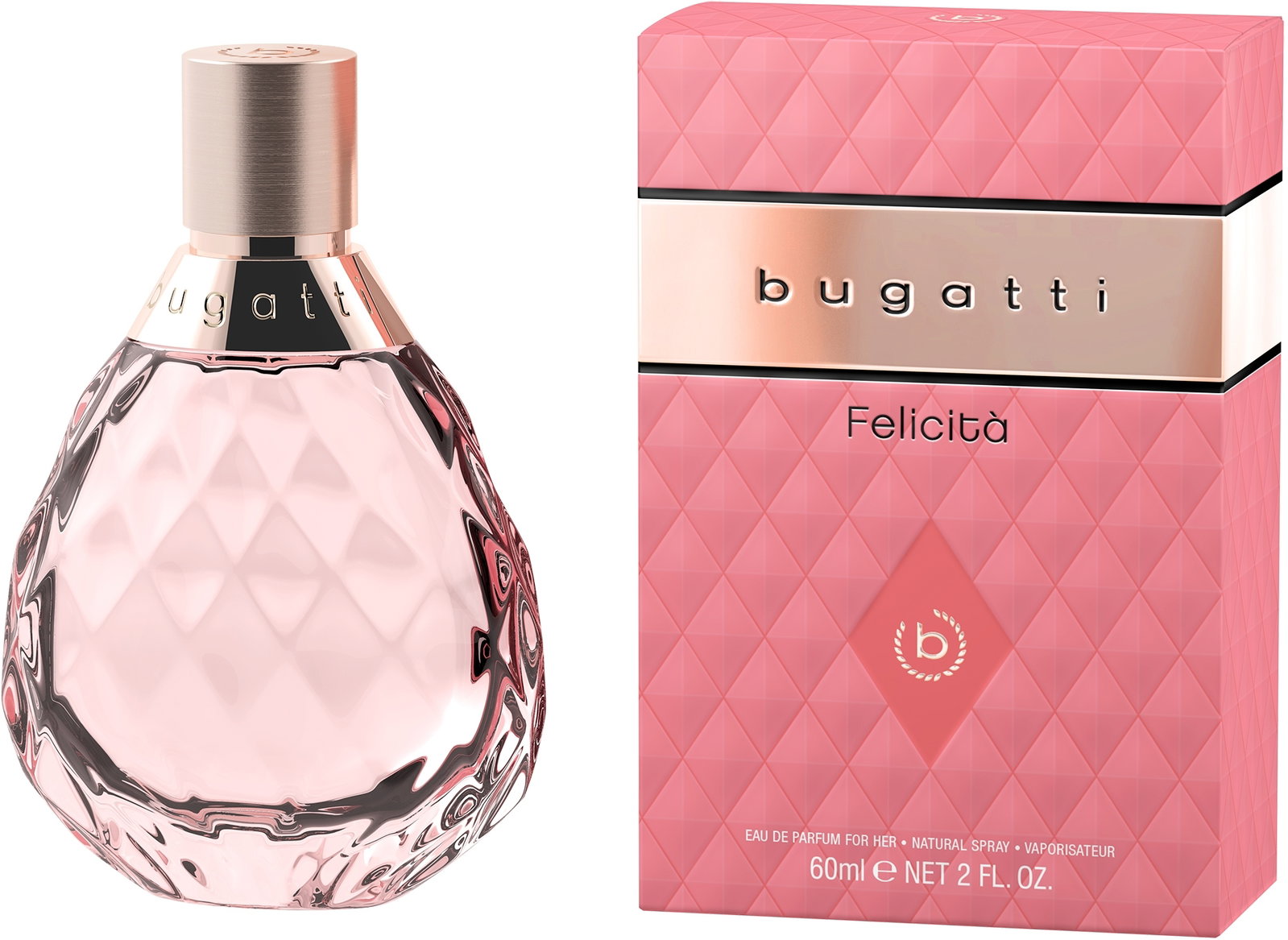 Bugatti, Felicita Rosa, Eau De Parfum, For Women, 60 ml
