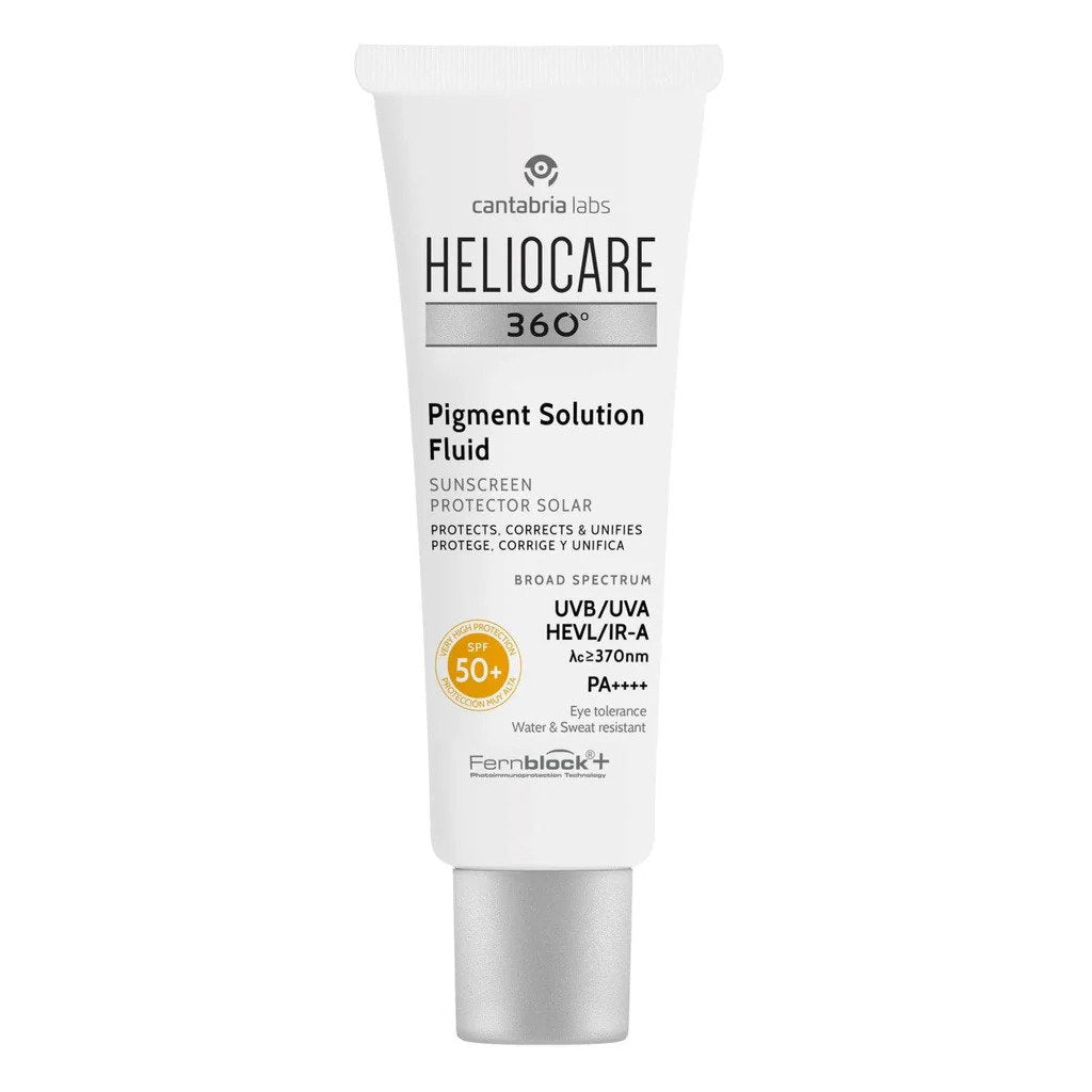 Cantabria Labs, Heliocare 360º Pigment Solution, Sun Protection, Sunscreen Fluid, SPF 50+, 50 ml