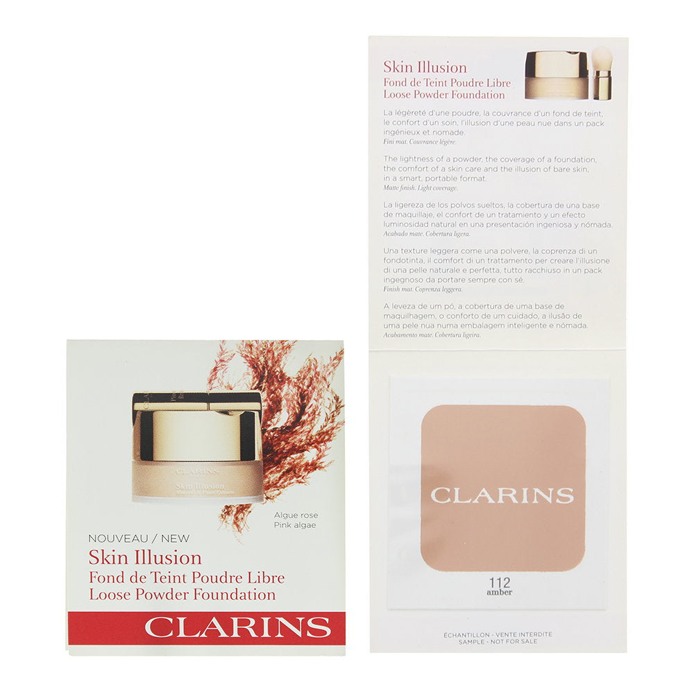 Clarins, Skin Illusion, Loose Powder Foundation, 112, Amber, *Sample
