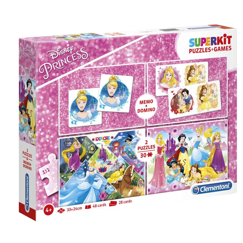 Clementoni SuperKit Disney Princess Puzzles and Games Set - 28 pcs