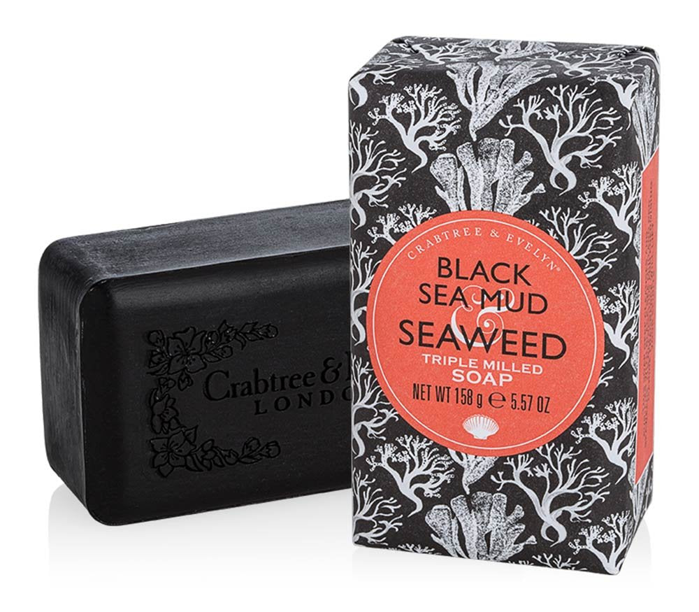 Crabtree & Evelyn, Black Sea Mud and Seaweed, Scented Soap Bar , 158 g