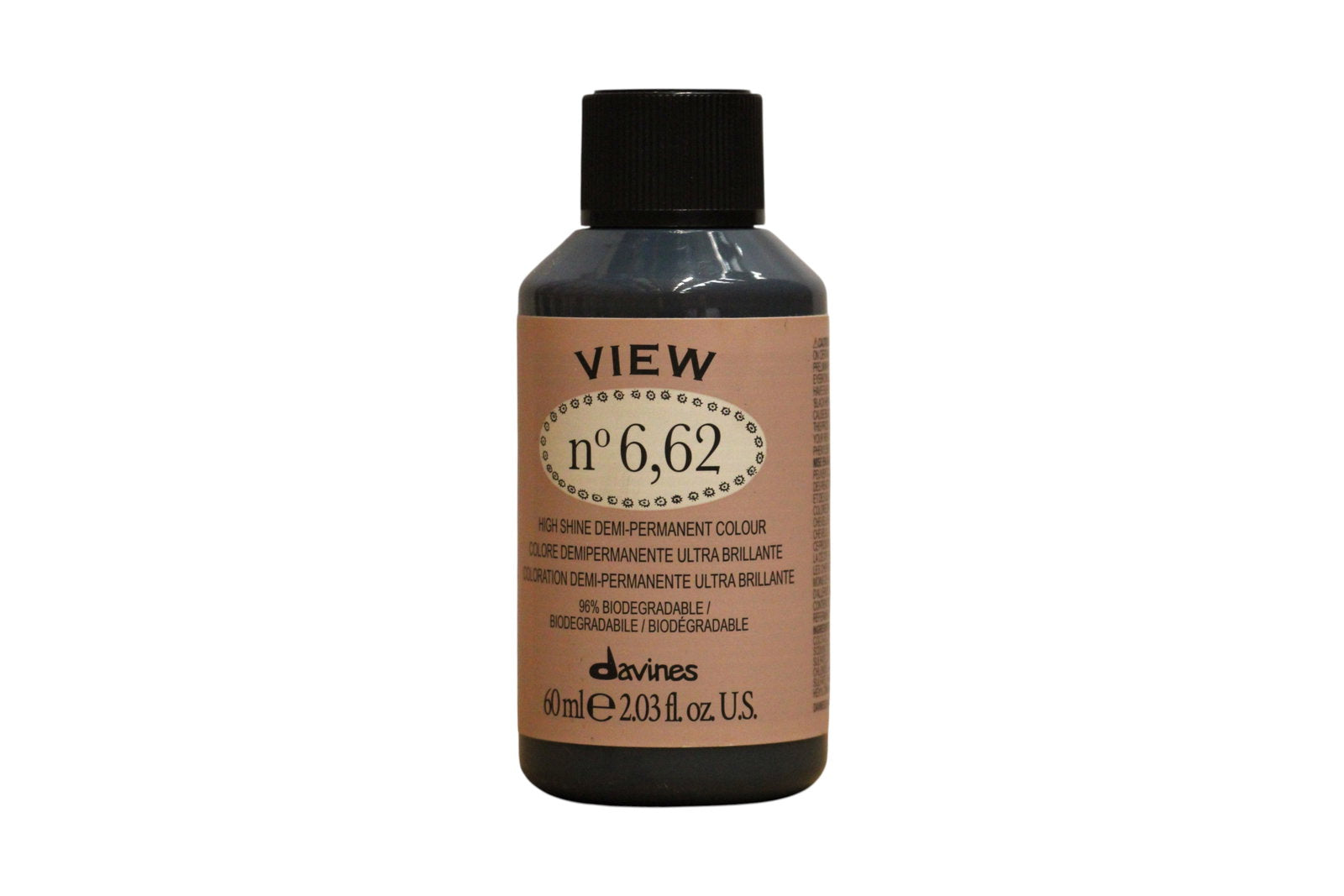 Davines, View, Demi-Permanent Hair Dye, 6.62 , 60 ml
