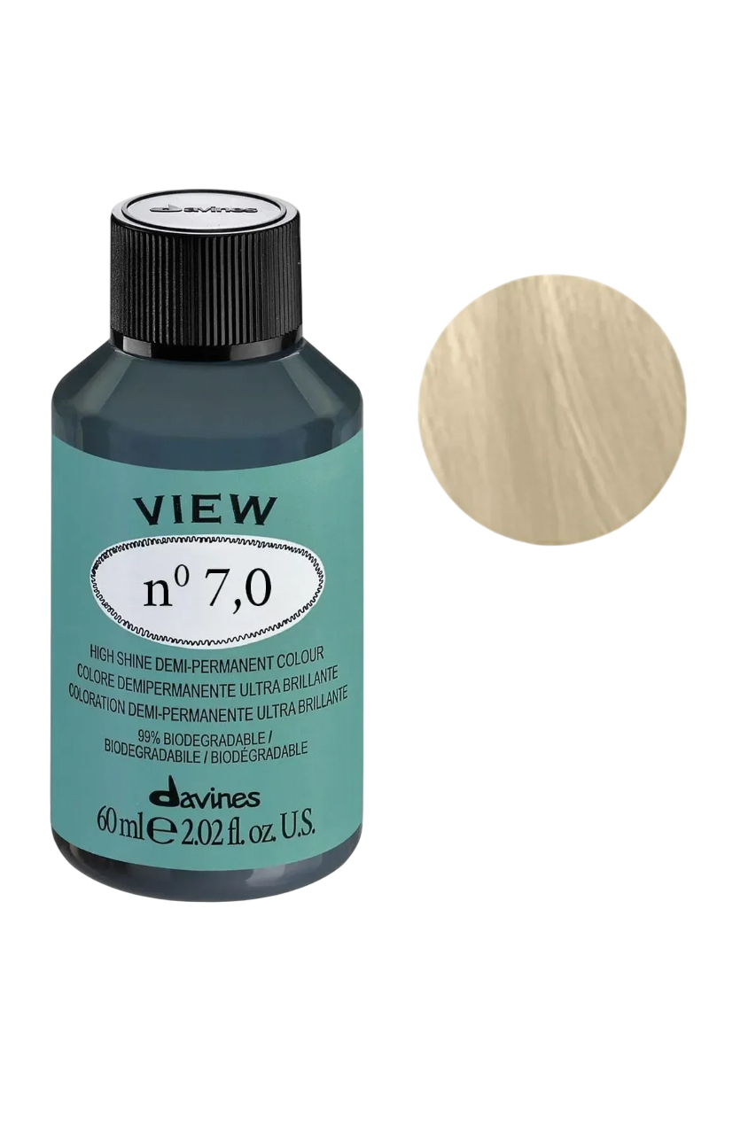 Davines, View, Demi-Permanent Hair Dye, 7.0 , 60 ml