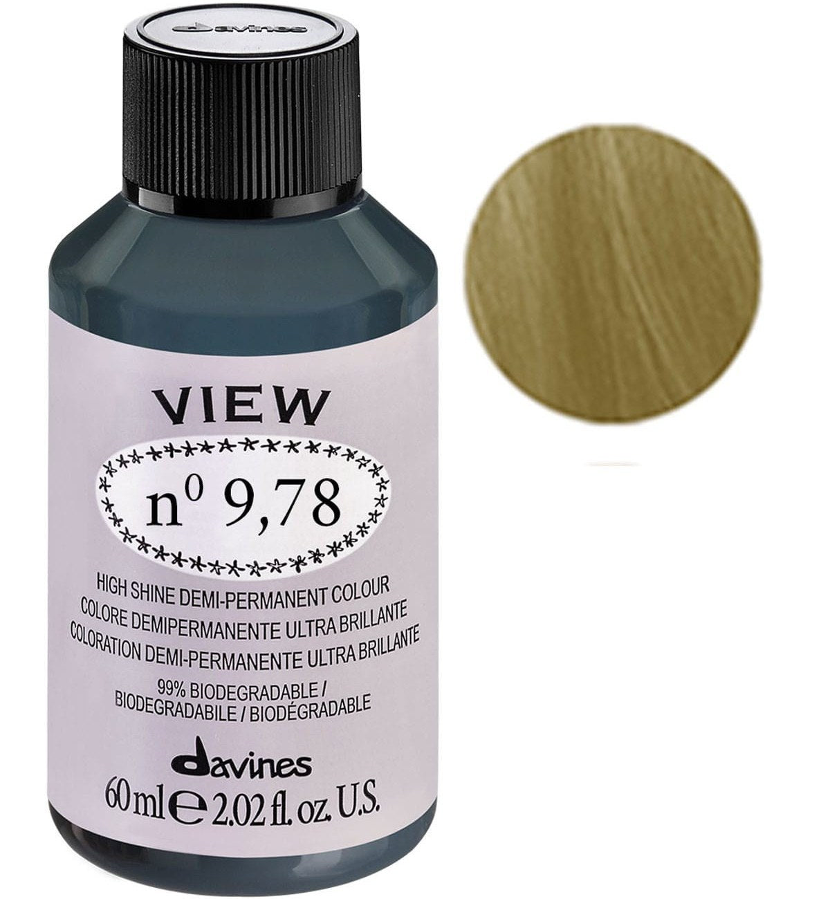 Davines, View, Demi-Permanent Hair Dye, 9.78 Gloss, 60 ml