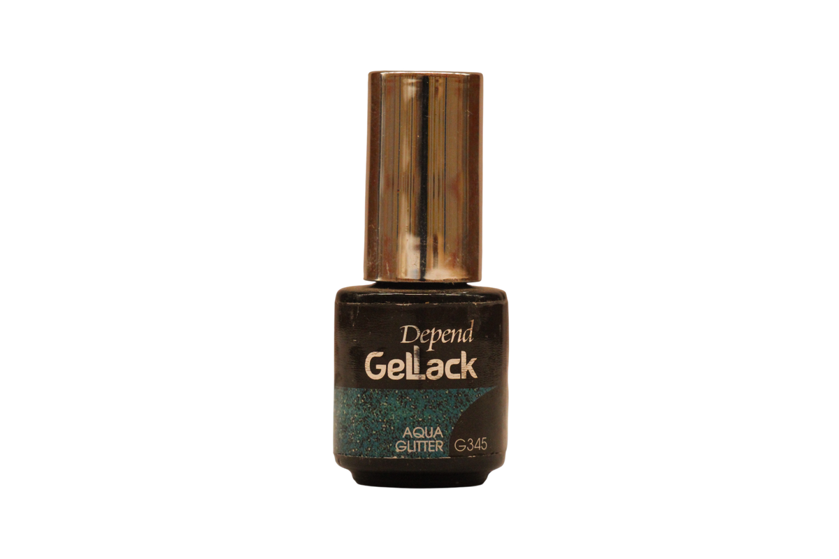 Depend Gel Lack Aqua Glitter G345 Semi-Permanent Nail Polish 5 ml Tester