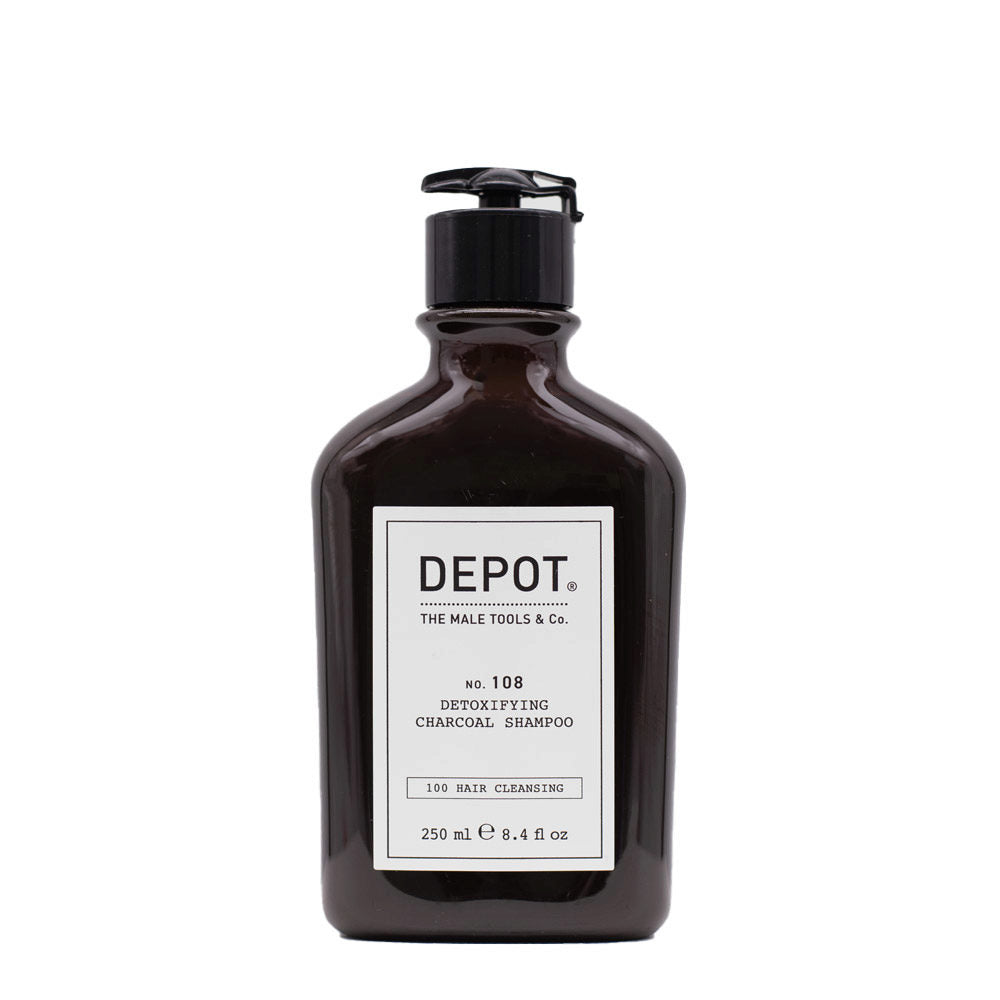 Depot, 100 Hair Cleansing No. 105, Charcoal, Hair Shampoo, For Detoxing, 250 ml