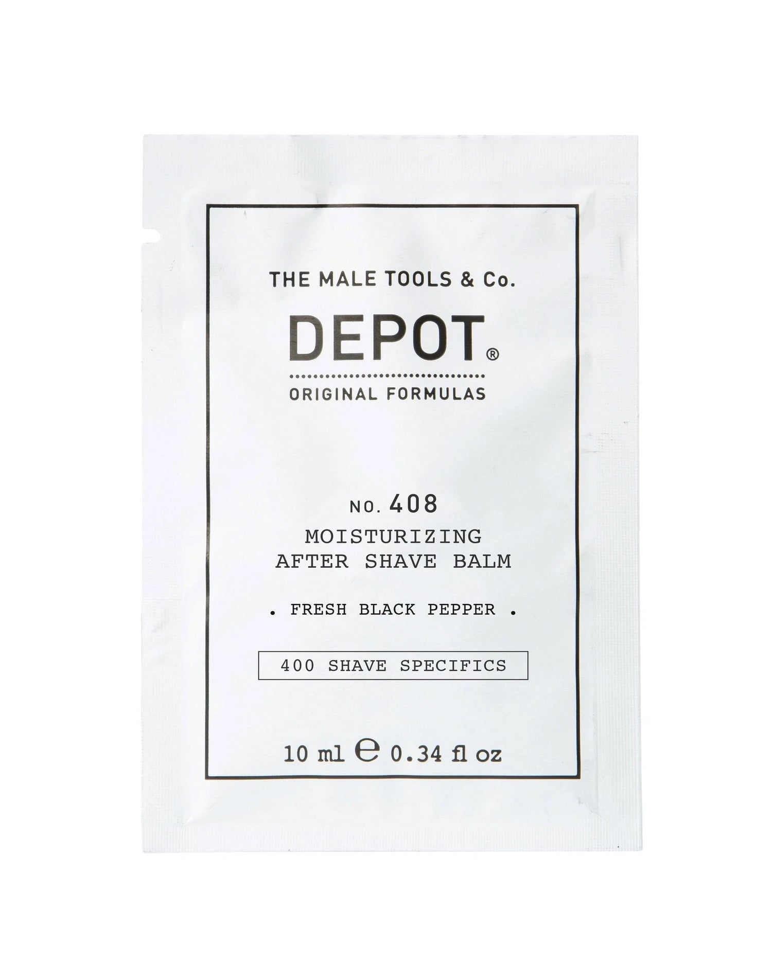 Depot, 400 Shave Specifics No. 408, Fresh Black Pepper, Moisturizing, After-Shave Balm, 10 ml