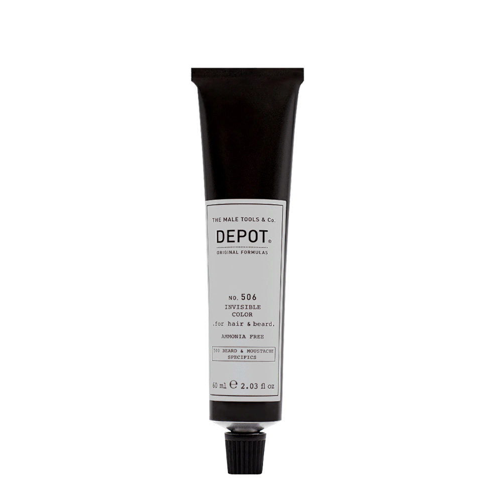 Depot, 500 Beard & Mustache Specifics No. 506 Invisible Clour, Semi-Permanent Hair Dye,  Natural Steel, 60 ml