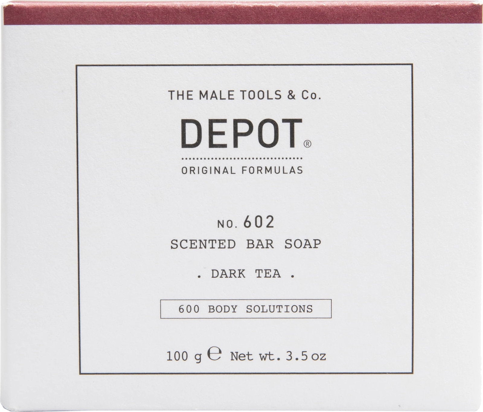 Depot, 600 Body Solutions No. 602, Botanical Complex, Cleansing, Dark Tea, Scented Soap Bar , Aromatic Notes, 100 g
