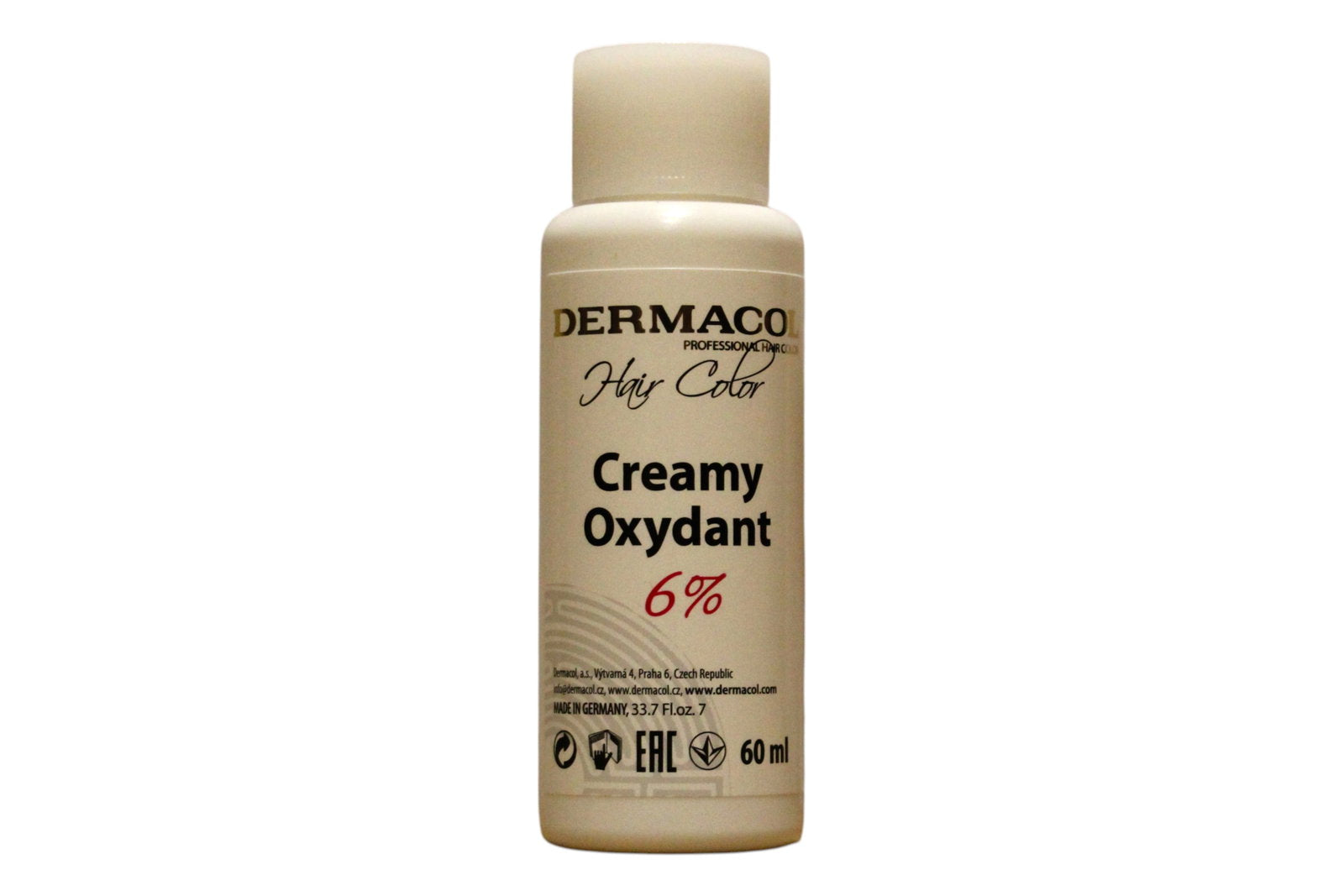 Dermacol, Professional Hair Color, Bleaching, Hair Oxidant Cream, 6%, 60 ml