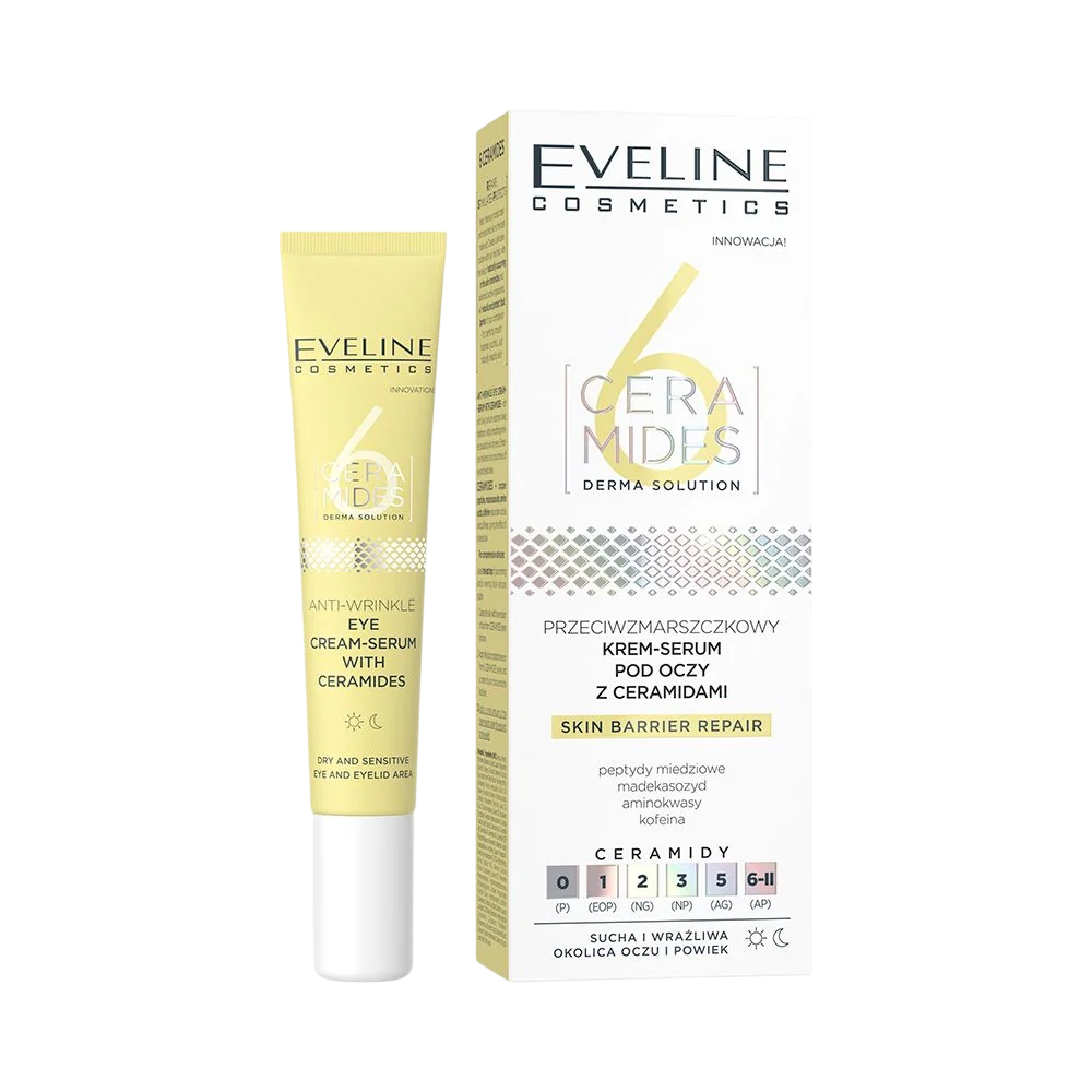 Eveline Cosmetics, 6 Ceramides, Ceramides, Anti-Wrinkle, Eye Cream, 20 ml
