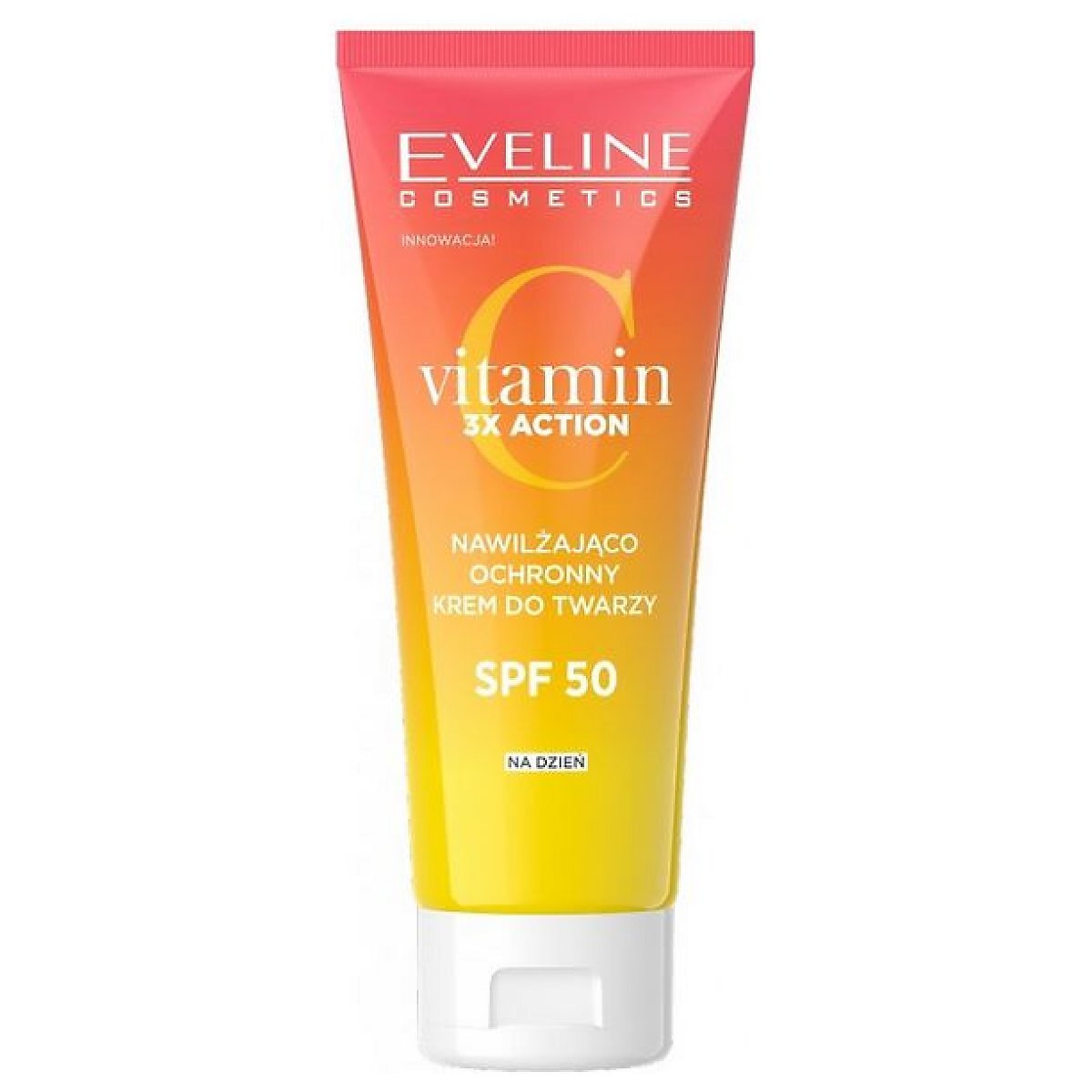 Eveline Cosmetics, Vitamin C 3x Action, Instant Glow & Protect, Day, Cream, Face, SPF 50, 30 ml