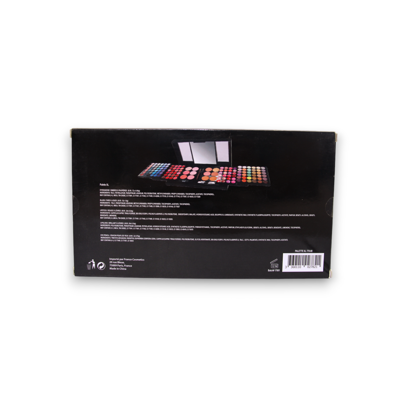 France Cosmetics , France Cosmetics , Face Palette, 72 + 12 + 24 + 24 + 2 pcs, 67 g