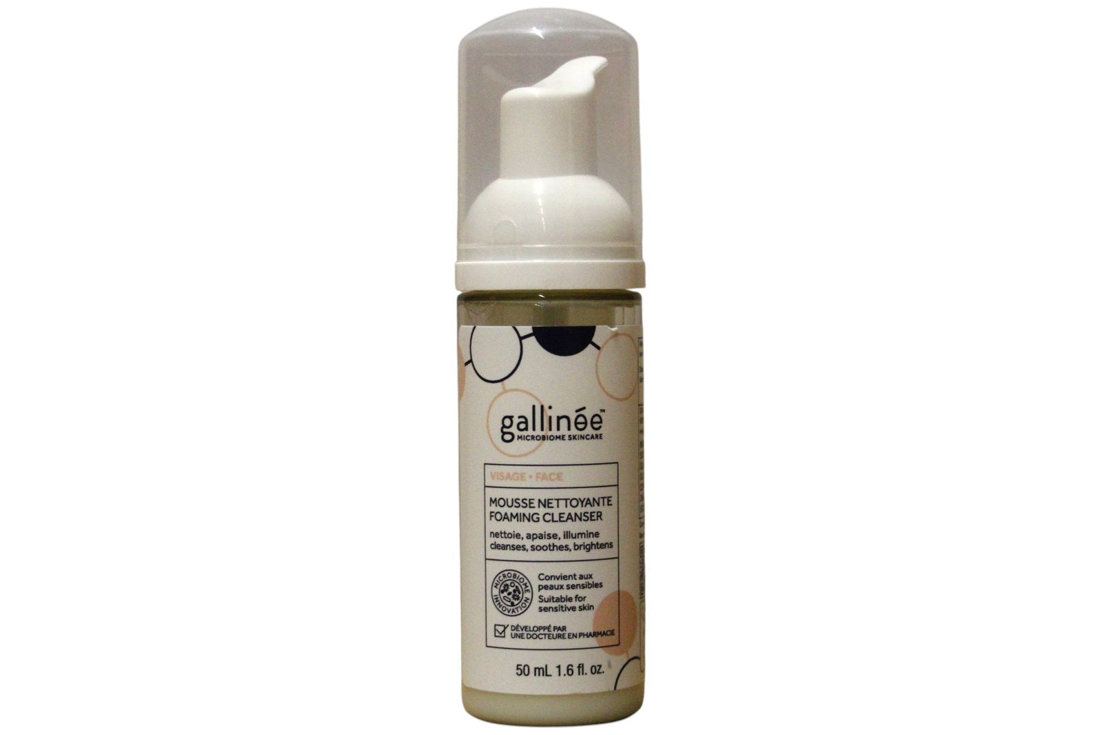 Gallinee, Microbiome Skincare, Prebiotics & Postbiotics, Purifying, Cleansing Foam, 50 ml