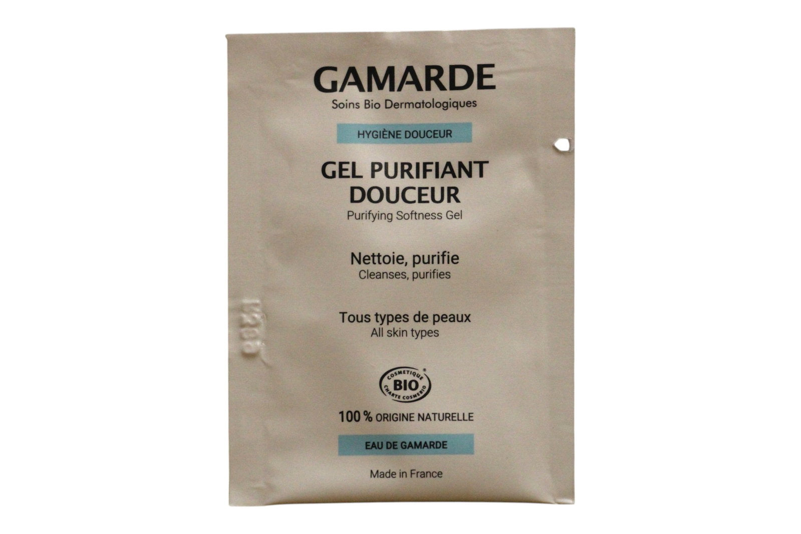 Gamarde, Gamarde, Bio, Purifying, Cleansing Gel, Face, 3 ml *Sample