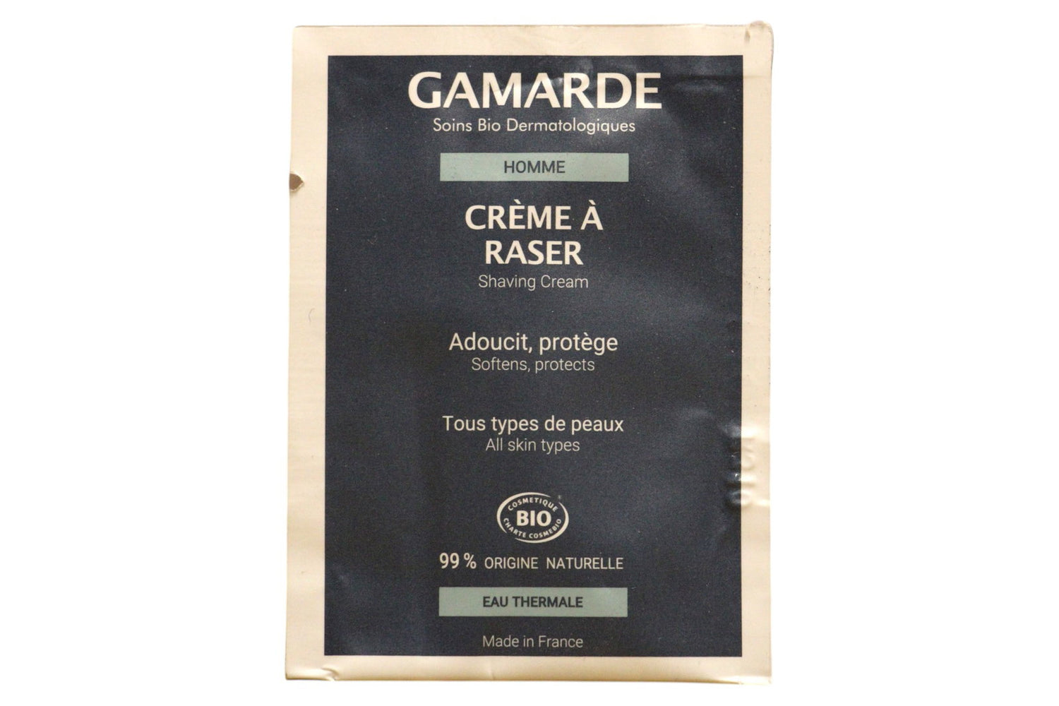 Gamarde, Men, Hydrating, Shaving Cream, 3 ml *Sample