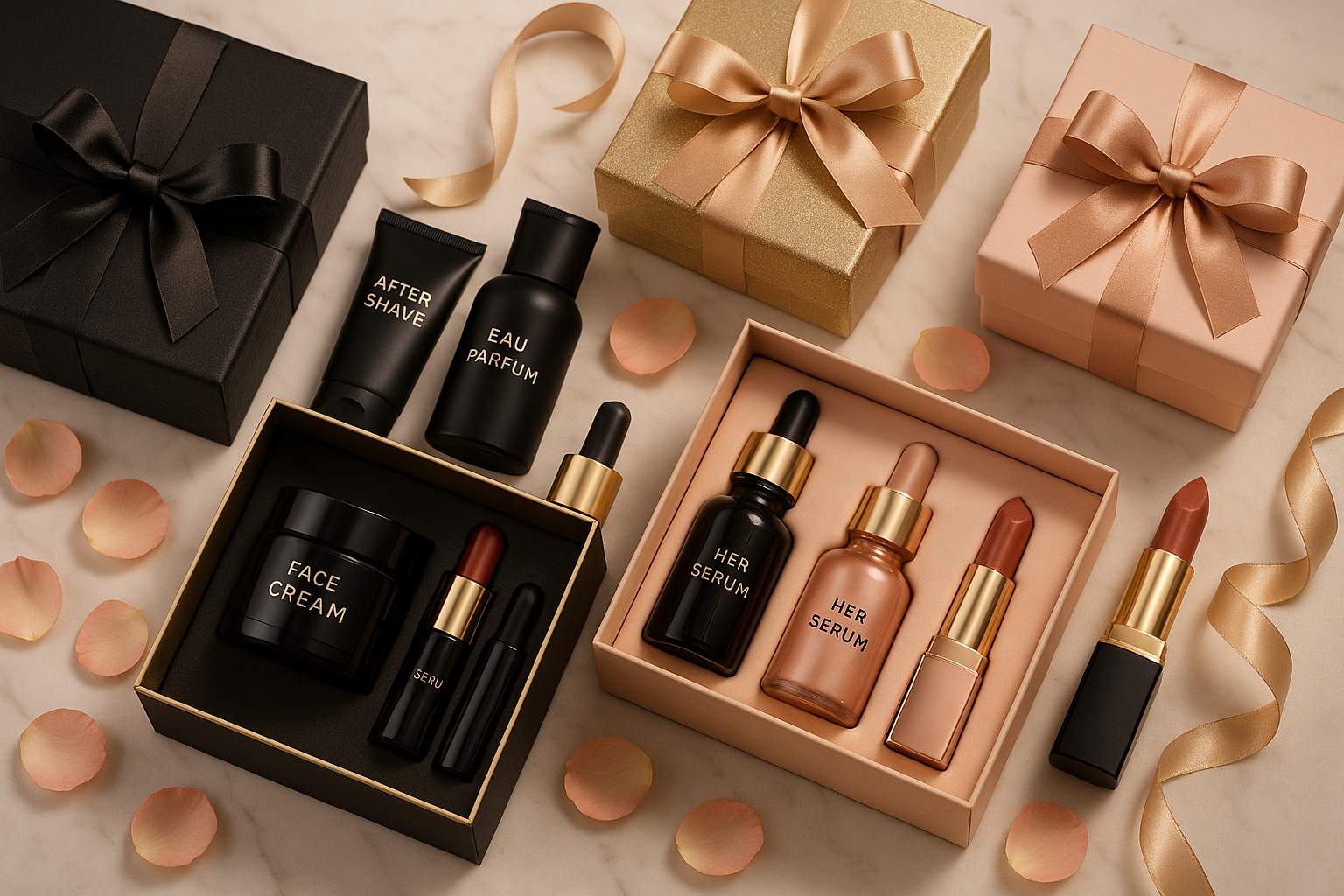 Gift Inspiration

Curated visuals of gift sets, seasonal packaging, or “his & her” ideas.

Works especially well before Valentine’s, Christmas, Mother’s Day.

CTA: “Shop Luxury Gifts.”