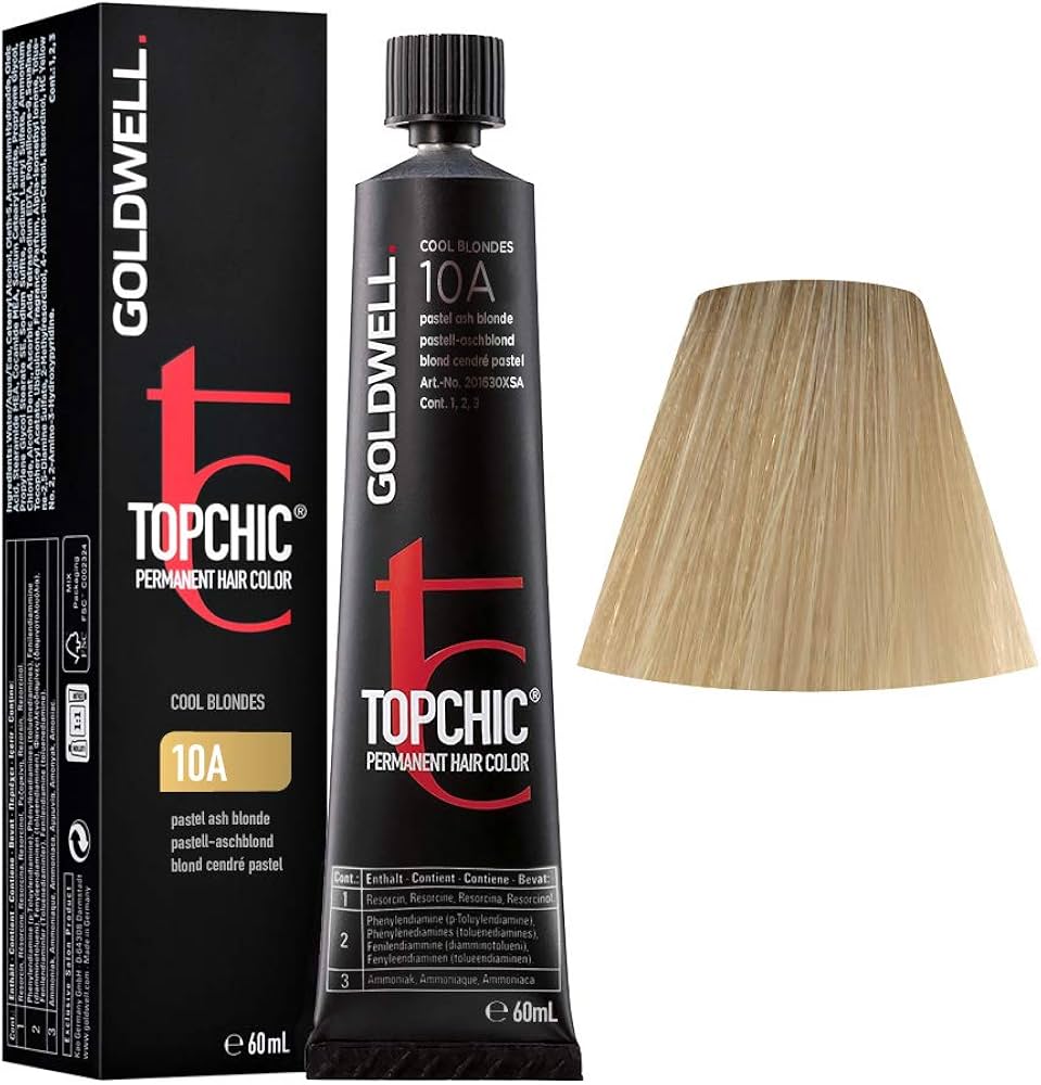 Goldwell, TopChic, Permanent Hair Dye, 10A Pastel Ash Blonde, 60 ml