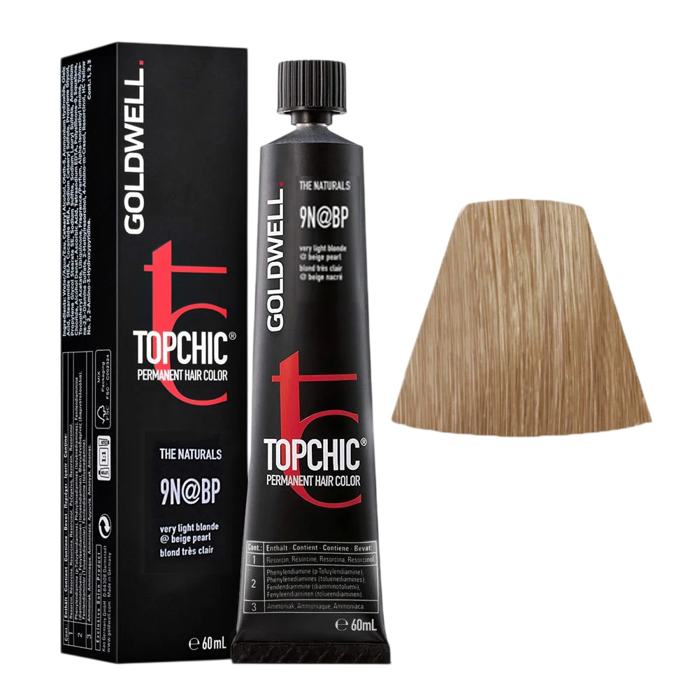 Goldwell, TopChic, Permanent Hair Dye, 9NBP Very Light Blonde Reflecting Opal, 60 ml