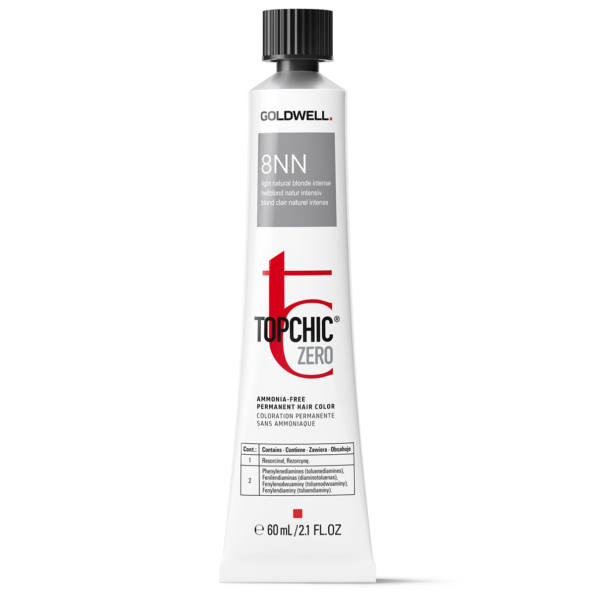 Goldwell, TopChic Zero, Ammonia Free, Permanent Hair Dye, 8NN Light Natural Blonde, 60 ml