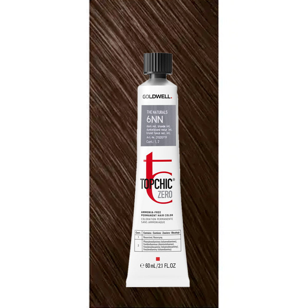 Goldwell, TopChic Zero, Permanent Hair Dye, 6NN Dark Natural Blonde, 60 ml