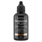 Gosh, Foundation Plus+, Cover & Conceal, Liquid Foundation, 010, Tan, SPF15, 30 ml