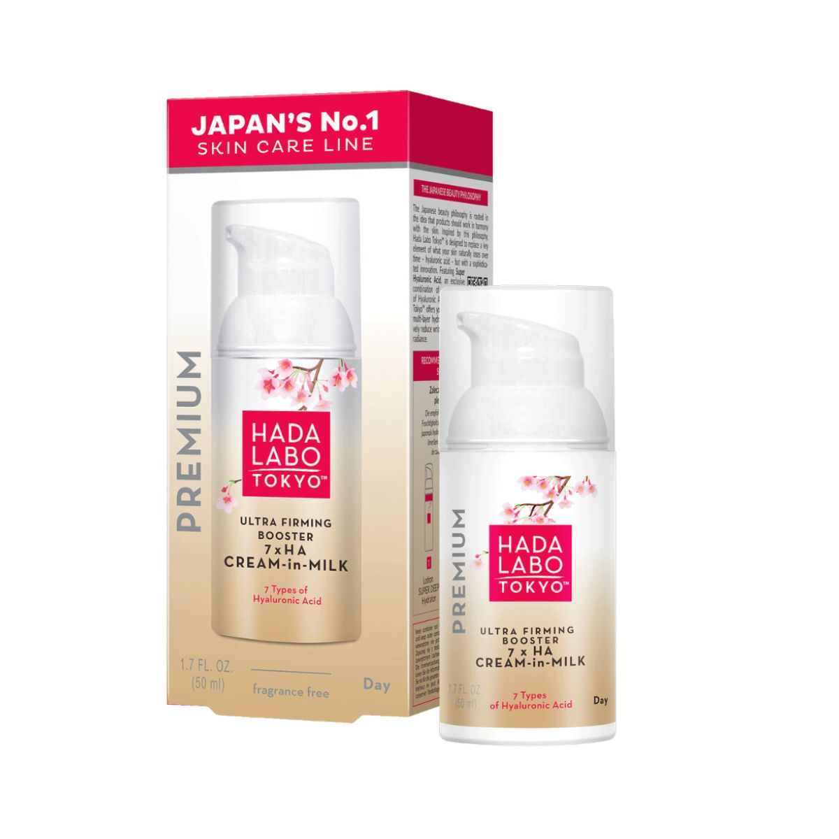 Hada Labo Tokyo, Premium, 7 x Ha, Firming & Radiance, Milk Cream, Face, 50 ml