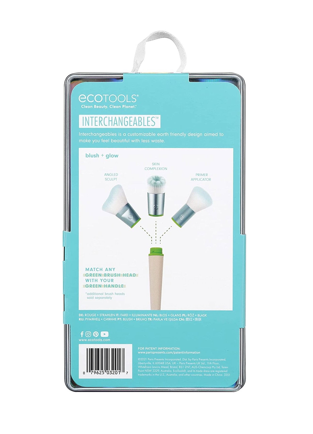 Interchangeables Set EcoTools: Interchangeables, Foundation Brush + Interchangeables, Blending, Blush Brush + Interchangeables, Angled Cut, Blush Brush