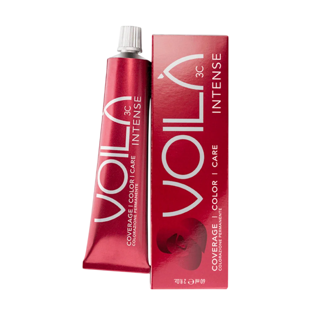Intercosmo, Voila 3C Intense, Permanent Hair Dye, 4.41 Medium Brown Amber, 60 ml