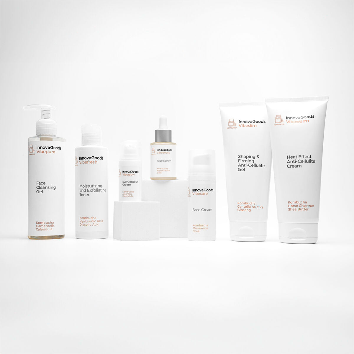 Heat Effect Anti-cellulite Cream Kombucha Vibewarm InnovaGoods 200 ml skincare packaging