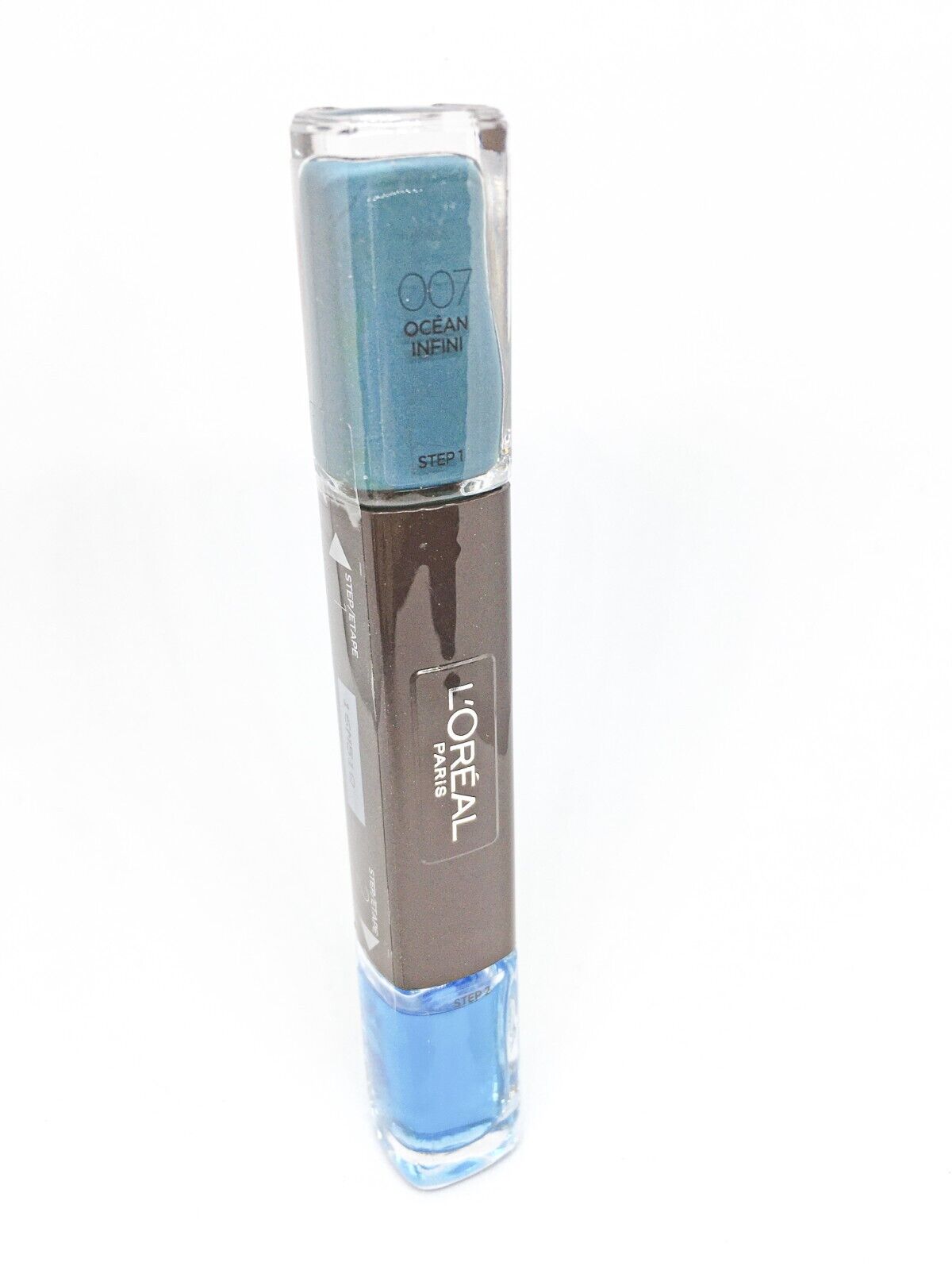 L'Oreal Paris, Infallible, Nail Polish 2-In-1, 007, Ocean Infinit, 2 x, 5 ml
