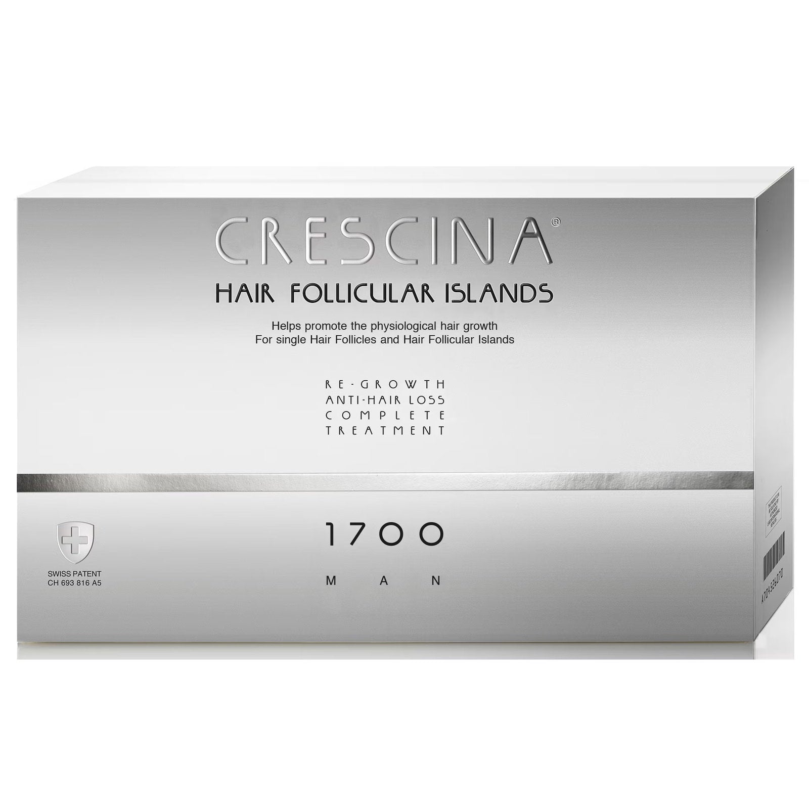 Labo Suisse, Crescina Follicular Islands 1700, For Growth Stimulation, Ampoules Treatment Serum, For Scalp, For Men, 10 +10 pcs
