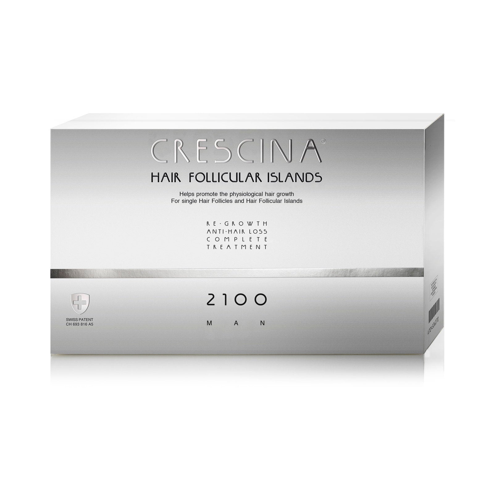Labo Suisse, Crescina Follicular Islands 2100, For Growth Stimulation, Ampoules Treatment Serum, For Scalp, For Men, 20 pcs