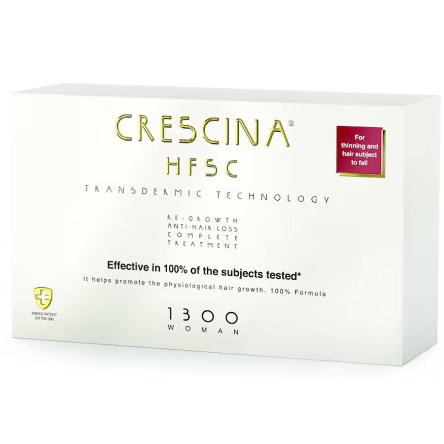 Labo Suisse, Crescina, Transdermic HFSC 1300, For Growth Stimulation, Ampoules Treatment Serum, For Scalp, For Women, 10 +10 pcs, 3.5 ml