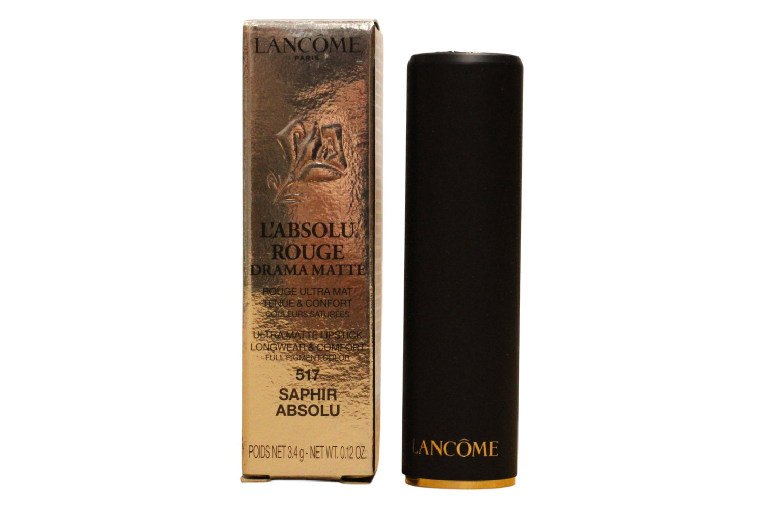 Lancome, L'Absolu Rouge, Matte, Cream Lipstick, 517, Saphir Abolsu, 3.4 g