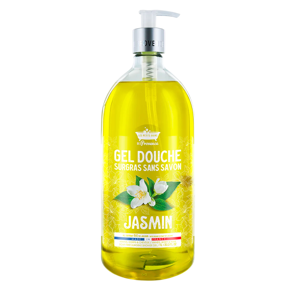 Les Petites Bains de Provence, Jasmine, Shower Gel, For Sensitive Skin, 1000 ml