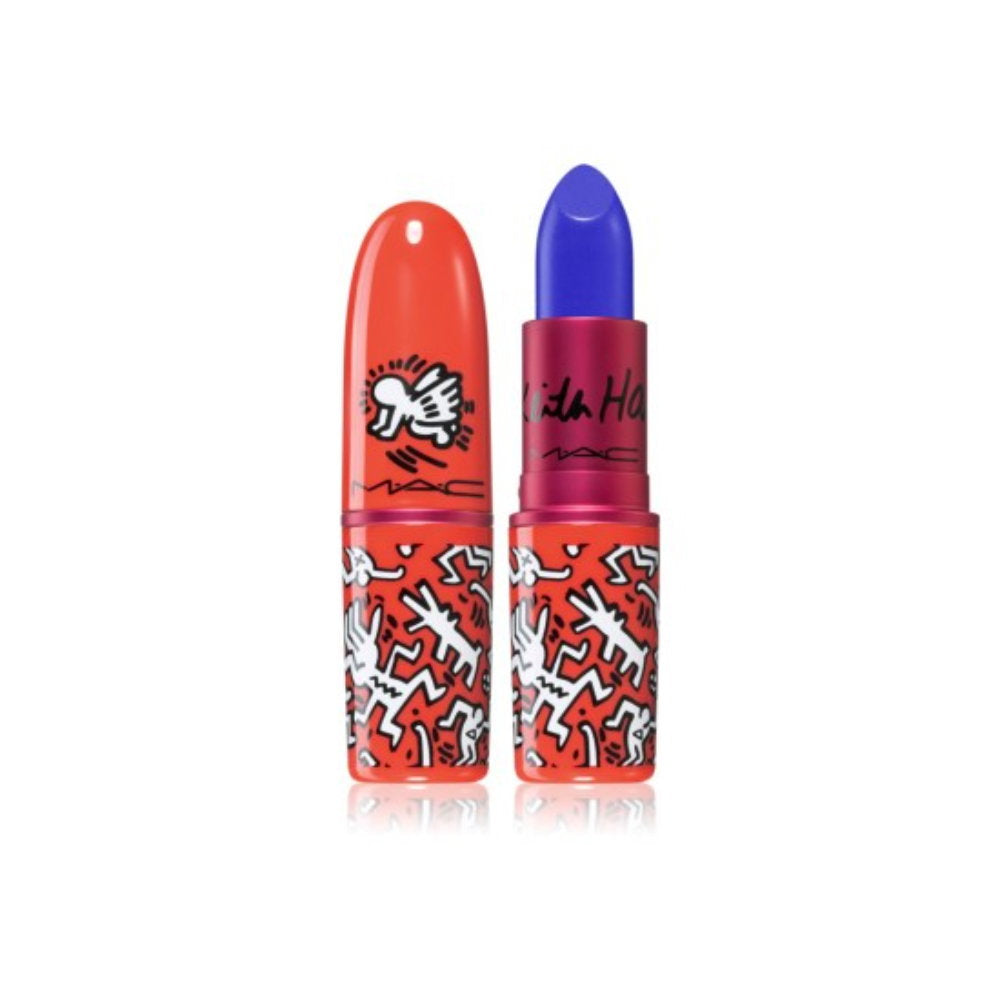 MAC, Viva Glam X Keith Haring, Longwear, Cream Lipstick, Canal Blue, 3 g