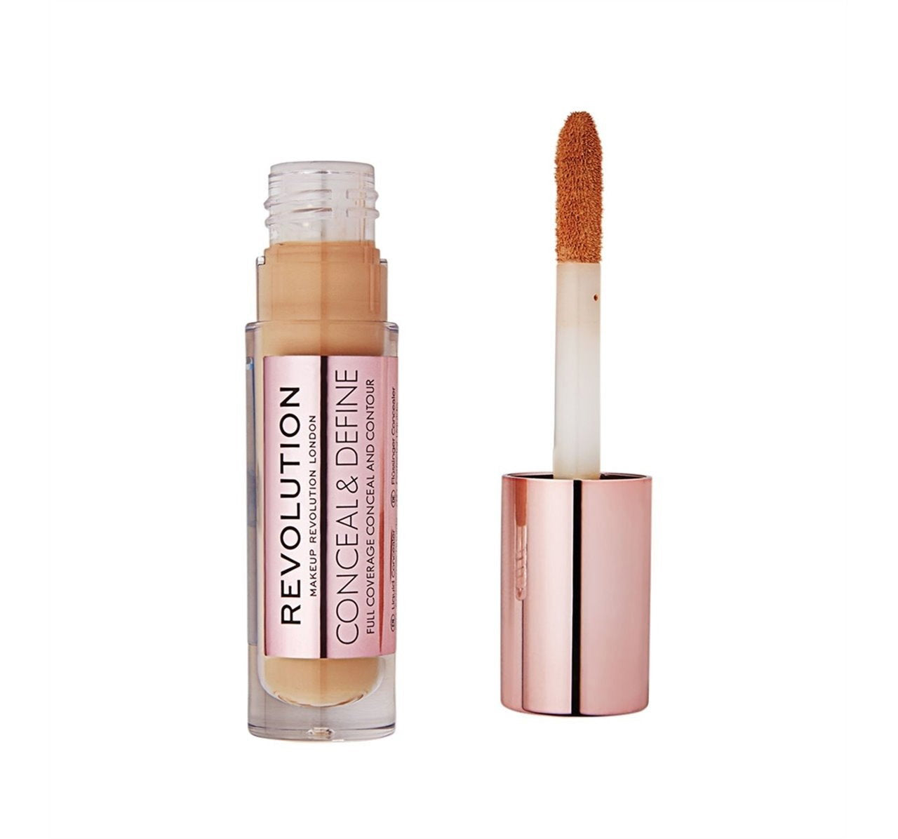 Makeup Revolution, Conceal & Define, Corrective, Liquid Concealer, C 12, 4 g