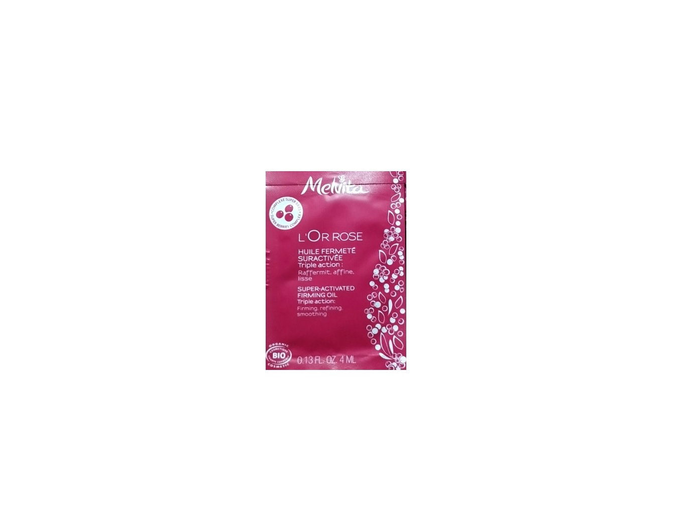 Melvita, L'or Rose, Organic, Firming, Body Oil, For Arms, Chest, Belly, Hips & Thighs, 4 ml *Tester