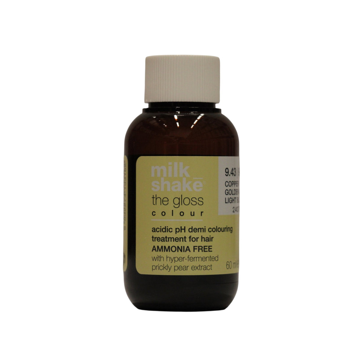 milk_shake The Gloss Acidic pH Demi-Permanent Hair Dye 9.43 Very Light Copper Golden Blonde 60 ml