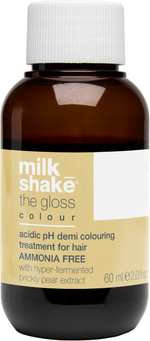 Milk Shake, The Gloss, Ammonia Free, Demi-Permanent Hair Dye, 10.1110AA Intense Ash Platinum Lightest Blond, 60 ml