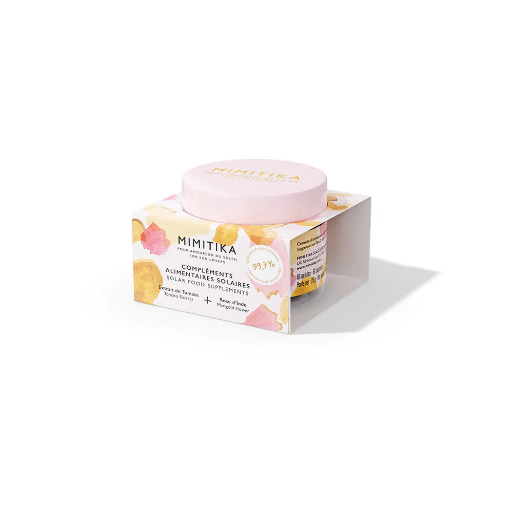 Mimitika, Solar Food, Extrait De Tomate & Rose D'Inde, Sun Protection, Day, Supplements, 25 g