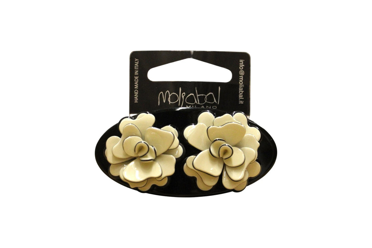 Moliabal Hair Clip 347 - Handmade Resin Roses
